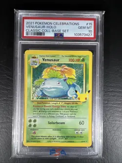 PSA 10 Gem Mint Venusaur 15/102 2021 Classic Collection Celebrations Pokemon - Image 1