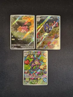 Pokemon TCG Lot Of 3 Illustration Rares - Ambipom - Wugtrio - Pawmi - NM - Image 1