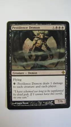 Magic The Gathering - Pestilence Demon - Rise of the Eldrazi - excellent - Image 1