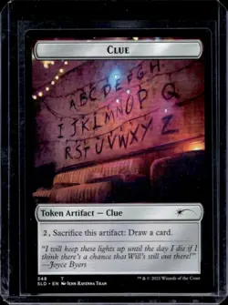 2021 Magic MTG Secret Lair x Stranger Things Clue Token Foil #348 - Image 1