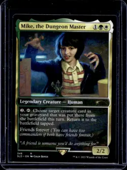 2021 Magic MTG Secret Lair x Stranger Things Mike Dungeon Master Foil #346 - Image 1