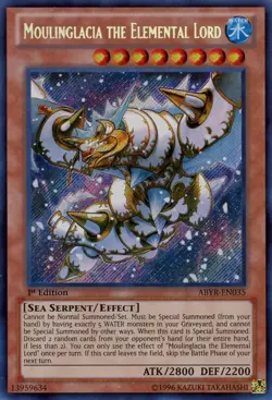 Yugioh! LP Moulinglacia the Elemental Lord - ABYR-EN035 - Secret Rare - 1st Edit - Image 1
