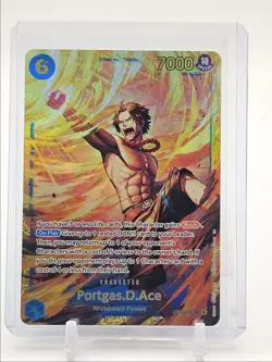 PORTGAS D. ACE 2025 ONE PIECE CARRYING WILL SECRET RARE G #OP13-119 Q0646 - Image 1