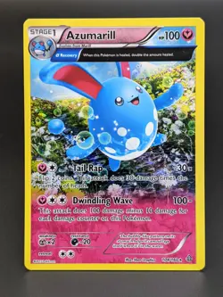 TCG Pokemon Azumarill Alpha Holo 104/160 XY Primal Clash 2015: LP Ungraded - Image 2