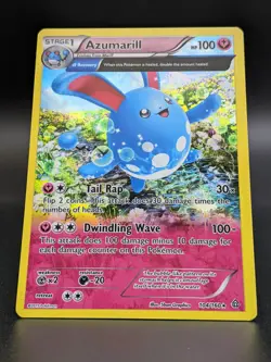 TCG Pokemon Azumarill Alpha Holo 104/160 XY Primal Clash 2015: LP Ungraded - Image 3