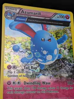 TCG Pokemon Azumarill Alpha Holo 104/160 XY Primal Clash 2015: LP Ungraded - Image 4