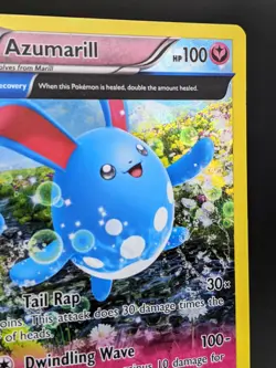 TCG Pokemon Azumarill Alpha Holo 104/160 XY Primal Clash 2015: LP Ungraded - Image 5