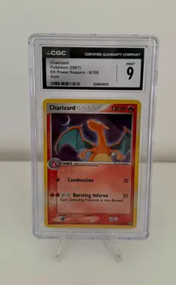 2007 Pokemon tcg Charizard 6 EX Power Keepers Holo CGC 9 - Image 1