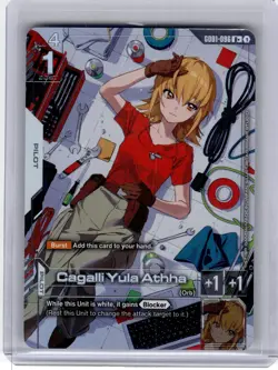 2025 Gundam Card Game—Cagalli Yula Athha #GD01-096 Newtype Rising—R+ Foil - Image 1