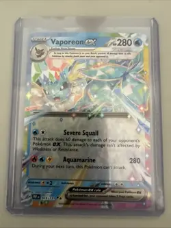 Pokemon TCG Vaporeon EX Double Rare Holo Card 23/131 - Image 1