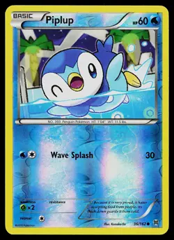 Pokemon Card - Piplup XY BREAKthrough 36/162 Common Reverse Holo - Image 1