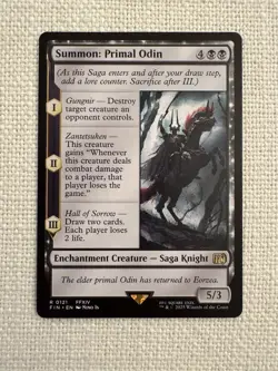 Summon: Primal Odin Final Fantasy R0121 MTG Magic the Gathering NM - Image 1