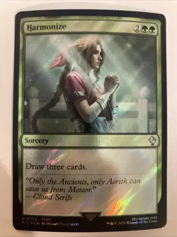 MTG Harmonize (Surge Foil) Commander: Final Fantasy 0308 FF7 FFVII Aerith NM - Image 1