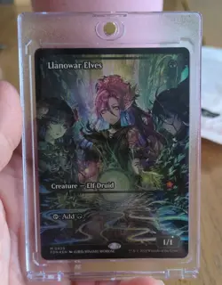 Magic The Gathering Llanowar Elves (Showcase) – Foundations (FDN) Near Mint Foil - Image 1