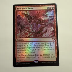 Soul Immolation FOIL 156 Lorwyn Eclipsed ECL MTG Mythic Unplayed M/NM Sorcery - Image 1