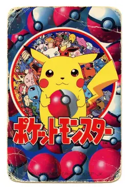 1998 Vintage Seaking/Starmie 5 of Hearts Pokemon Televi-kun Poker Playing Card - Image 3