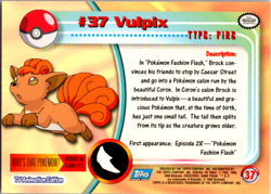 Vulpix #37 Topps Series 1 Non-Holo Mix Logo Pokemon TCG HP - Image 2