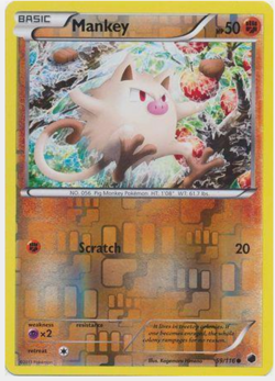 Mankey 59/116 | Mint/Near Mint | Reverse Holo | Pokemon Plasma Freeze - Image 1