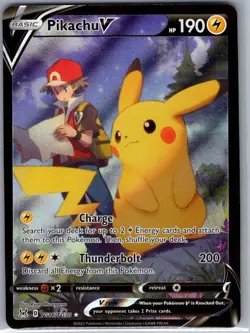 Pikachu V TG16/TG30 SWSH11: Lost Origin Trainer Gallery - Pokemon Card - NM - Image 1