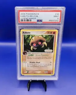 Kabuto 36/92 Reverse Holo Ex Legend Maker Pokemon Card TCG 2006 Graded PSA 9 - Image 1