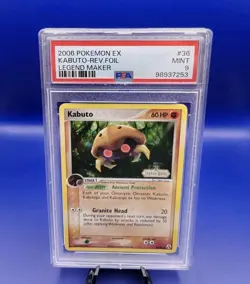 Kabuto 36/92 Reverse Holo Ex Legend Maker Pokemon Card TCG 2006 Graded PSA 9 - Image 2