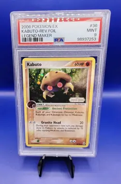 Kabuto 36/92 Reverse Holo Ex Legend Maker Pokemon Card TCG 2006 Graded PSA 9 - Image 3