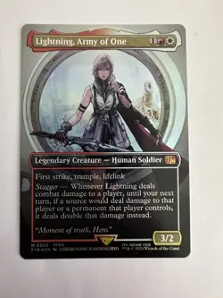 BRAND NEW Lightning, Army of One (0320) (Borderless) Regular Foil Final Fantasy - Image 1