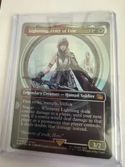 BRAND NEW Lightning, Army of One (0320) (Borderless) Regular Foil Final Fantasy - Image 2
