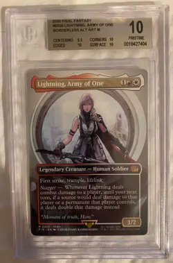 BGS 10- Pop 3- Lightning, Army of One (0320) (Borderless) Final Fantasy Regular - Image 1