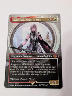Lightning, Army of One (0320) (Borderless) Final Fantasy Regular (FIN), MTG NM - Image 1