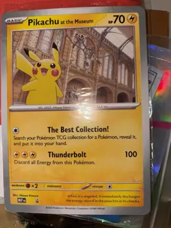 Pikachu At The Museum Jumbo Promo Pokemon Card MEP EN Mint Condition Rare Card - Image 1