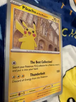 Pikachu At The Museum Jumbo Promo Pokemon Card MEP EN Mint Condition Rare Card - Image 2