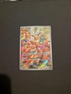 Pokemon TCG Eevee 188/167 Twilight Masquerade Holo Full Art Card NM - Image 1