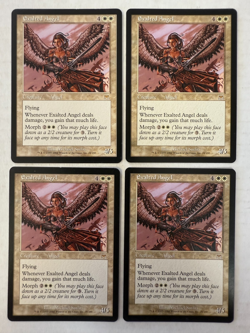 Magic The Gathering Playset x4~ Exalted Angel ~ Onslaught ~ Rare ~ MTG ~ OOP - Image 1