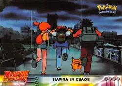 MARINA IN CHAOS #14 - BLUE Logo NON-HOLO MEWTWO SB - TOPPS POKEMON CARD - NM/LP - Image 1