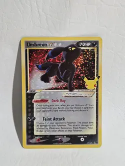 Pokemon TCG: Umbreon 17/17 Gold Star 25th Anniversary Celebrations NM+ - Image 1