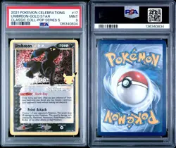2021 Umbreon Gold Star 17/17 Pokemon Celebrations 25th Anniversary PSA 9 Mint - Image 3