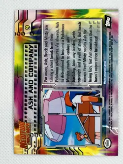 Pokemon Topps Mewtwo Strikes Back Ash and Company #9 Textured HOLO Black Logo - Image 2
