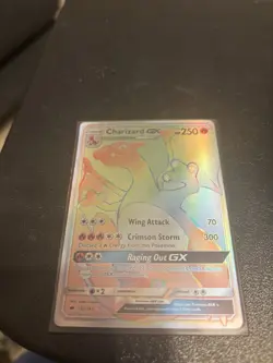 Pokemon TCG Charizard GX Holo Rainbow Rare Card Burning Shadows Series - Image 1