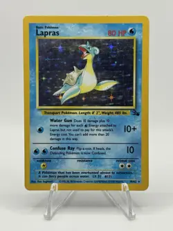 Lapras 10/62 Fossil Holo Rare Pokemon Card - Vintage Pokemon - WOTC Fossil Set - Image 1