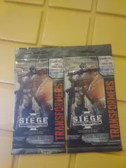 2x --Transformers Trading Card Game Siege I War For Cybertron Booster Packs - Image 1