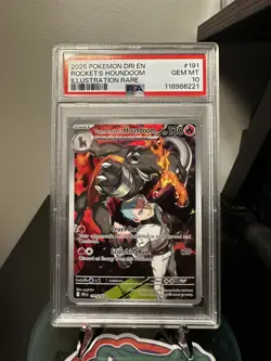 Pokemon TCG Team Rockets Houndoom Card #191/182 Destined Rivals PSA 10 - Image 1