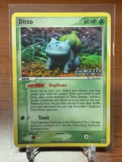 Pokemon Card - Ditto (Bulbasaur) Delta Species 36/113 Reverse Holo Stamped - Image 1