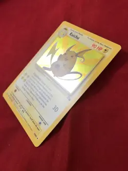Raichu Holo Foil 1999 Nintendo Pokemon WOTC Fossil Set Card #14/62 RARE MINT TCG - Image 3