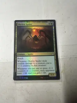 MTG x1 FOIL OBELISK SPIDER 1x NM-MINT Hour of Devastation HOU #141 Magic - Image 1