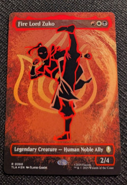 MTG Avatar: TLA Fire Lord Zuko NEON INK FOIL (Borderless Battle Pose #360) MINT - Image 1