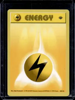 1999 Pokemon 1st Edition Lightning Energy #100/102 - Image 1