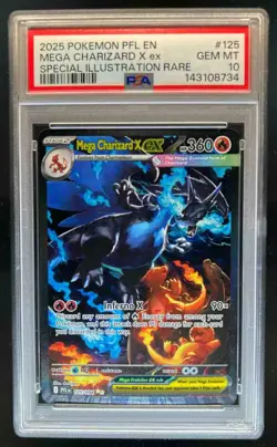 2025 Pokemon Mega Charizard X ex Special Illustration Rare #125/094 PSA 10 - Image 1