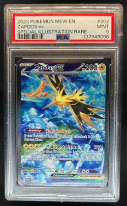 2023 Pokemon SV 151 Zapdos ex #202/165 PSA 9 - Image 1