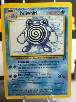 Pokemon TCG Pokemon Poliwhirl Uncommon Regular Base set 2 57/130 HP - Image 1